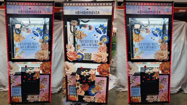 deluxe wrapped claw machine with flower design deluxe wrapped claw machine with flower design